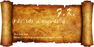 Fülöp Konrád névjegykártya