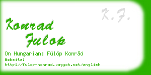 konrad fulop business card